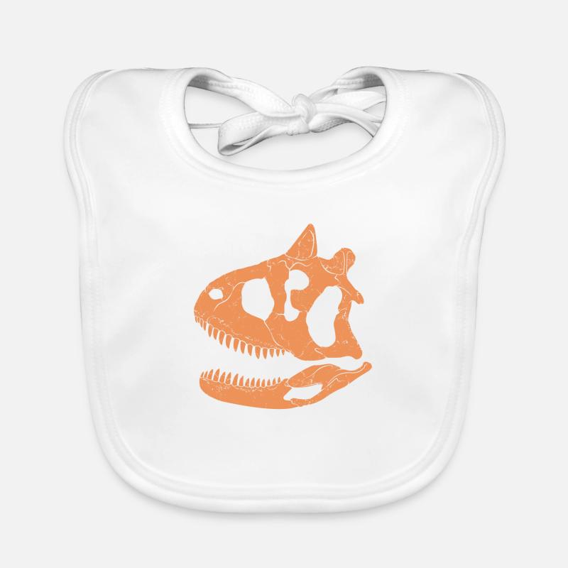 Carnotaurus Fossil Schädel Baby Bio-Lätzchen