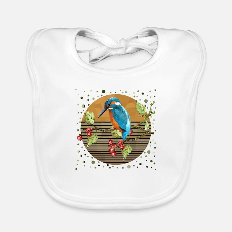 Bunter Vogel Baby Bio-Lätzchen