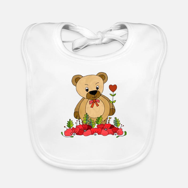 Teddy bear Organic Baby Bibs