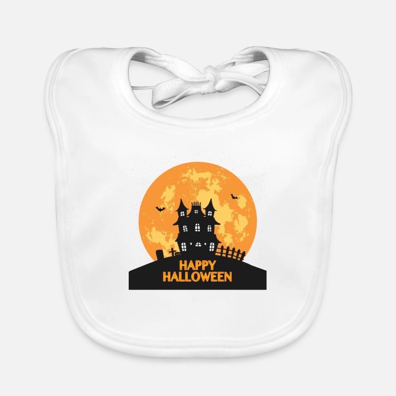 Joyeux Halloween maison hantée Bavoir bio Bébé