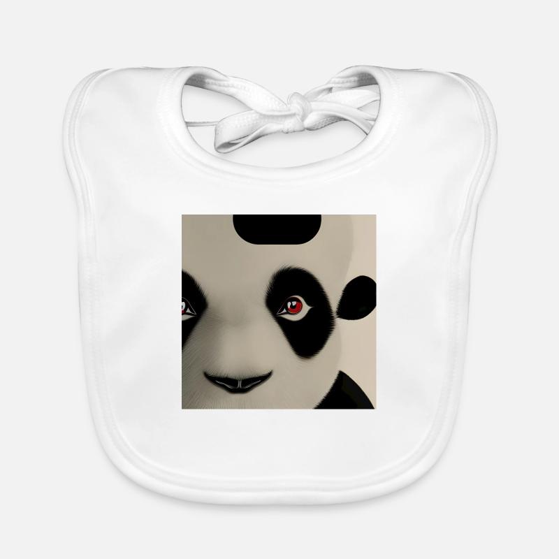 Panda - Bavoir bio Bébé - blanc