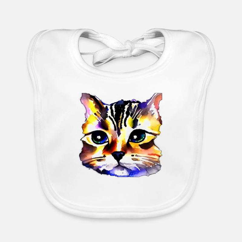 Cat Face 4 Organic Baby Bibs