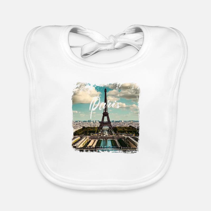 Paris Eiffel Tower casual style Organic Baby Bibs