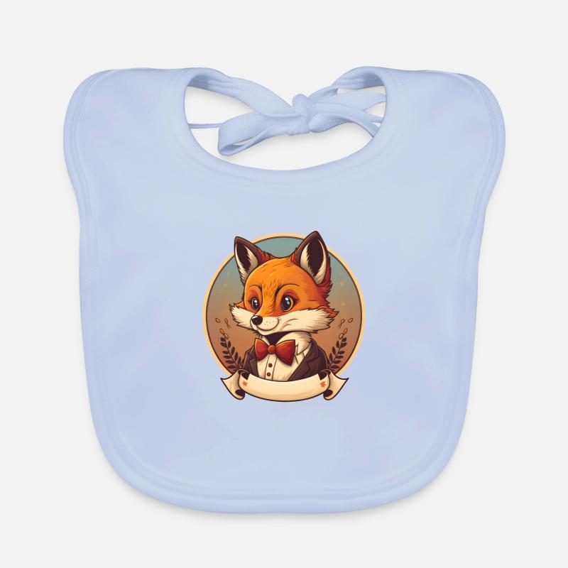 Mignon Rusé Mignon Cartoon Fox Bavoir bio Bébé