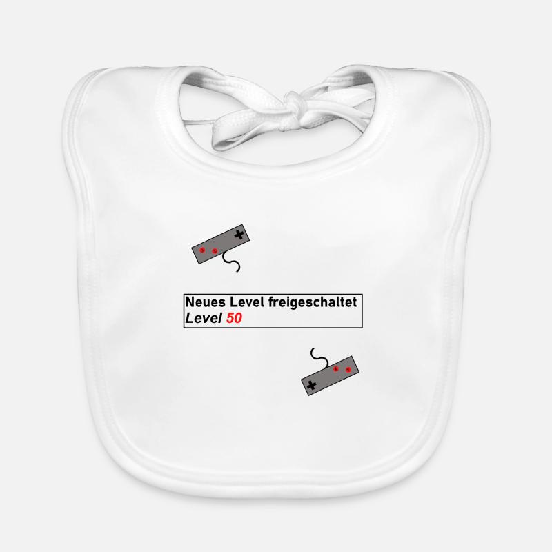 Level Up Gaming Geschenkidee Geschenk Geburtstag Baby Bio-Lätzchen