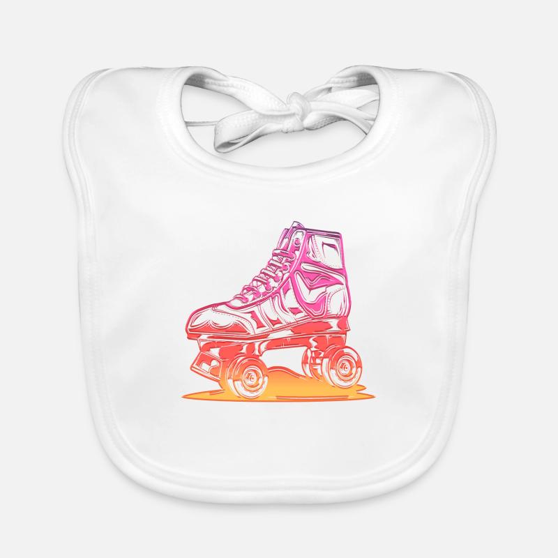 rollerblades patins rollers rollerskates retro Bavoir bio Bébé