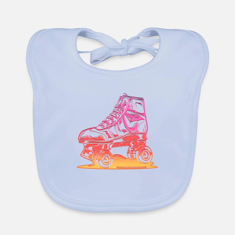 rollerblades patins rollers rollerskates retro Bavoir bio Bébé