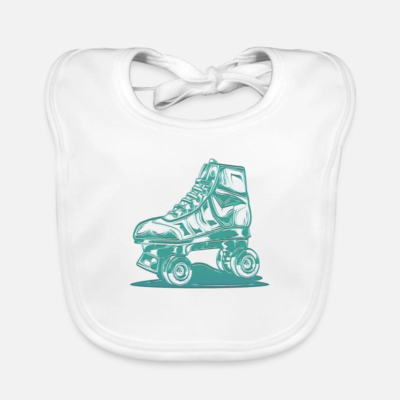 rollerblades patins rollers rollerskates retro Bavoir bio Bébé