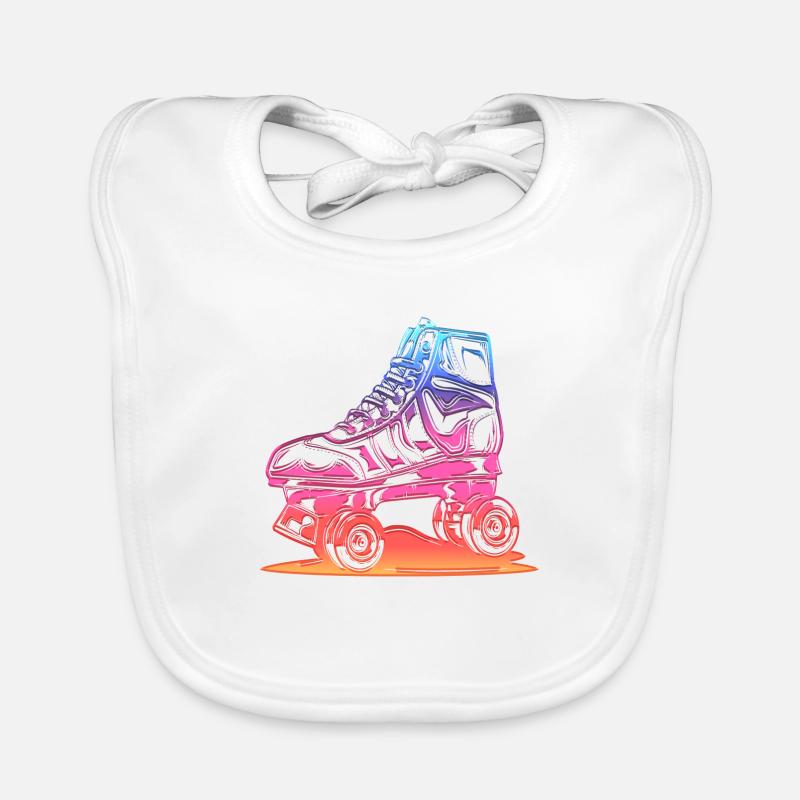 rollerblades patins rollers rollerskates retro Bavoir bio Bébé