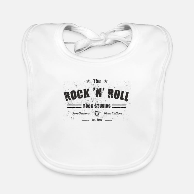 ROCK 'N' ROLL ROCK STUDIOS - Bavoir bio Bébé - blanc