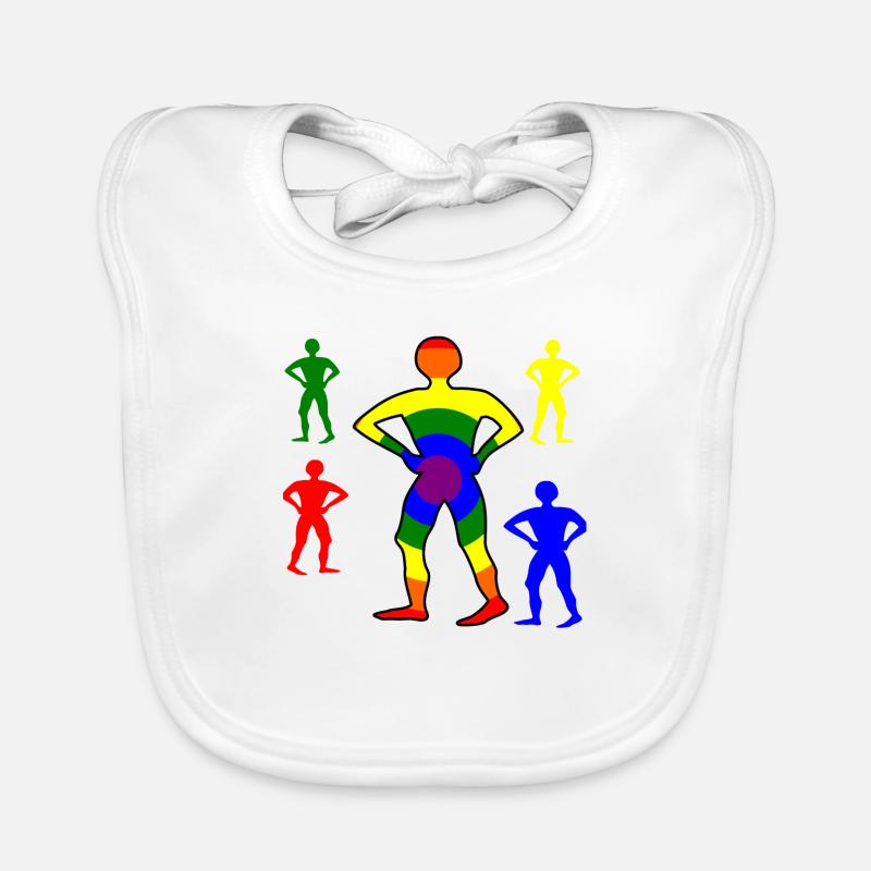 Regenboog Persoon Bio-slabbetje voor baby's
