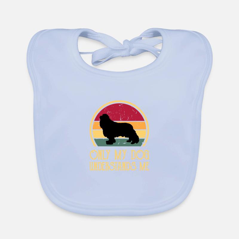 Cavalier King Charles Spaniel Hund Silhouette Baby Bio-Lätzchen