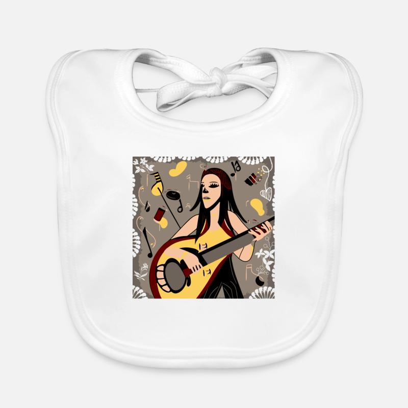 Musik Mädchen Baby Bio-Lätzchen