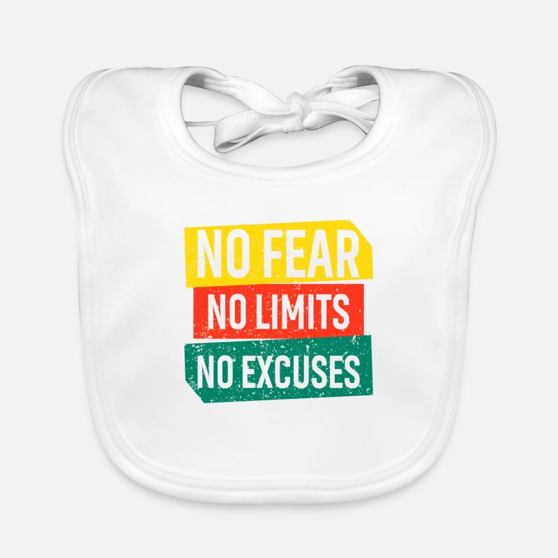 Pas de peur Pas de limites Pas d’excuses Bavoir bio Bébé