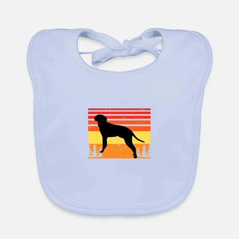 Braque Saint Germain Dog Silhouette Retro Coucher de soleil Bavoir bio Bébé