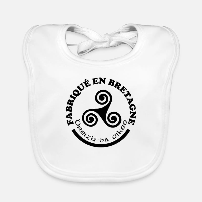 fabriqué en bretagne - Bavoir bio Bébé - blanc