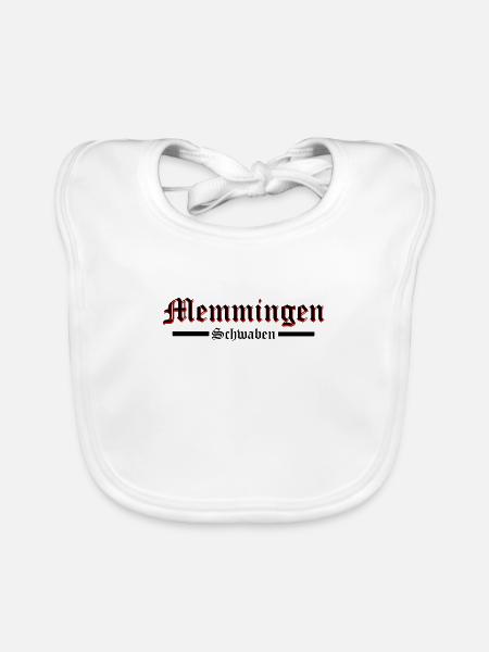 Memmingen Schwaben - Baby Bio-Lätzchen - Weiß - Vorne