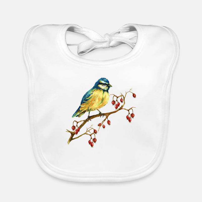 Bunter Vogel Baby Bio-Lätzchen