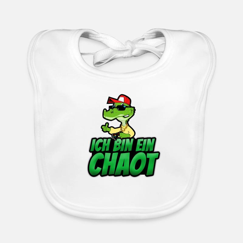 Ich bin ein Chaot Baby Bio-Lätzchen