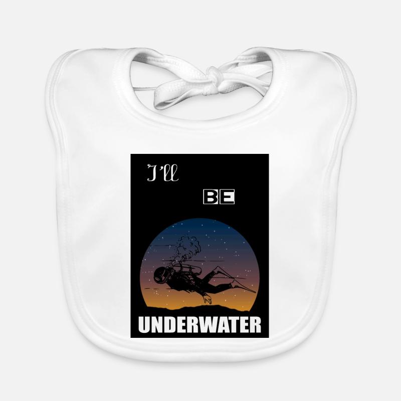 I'll be underwater Organic Baby Bibs