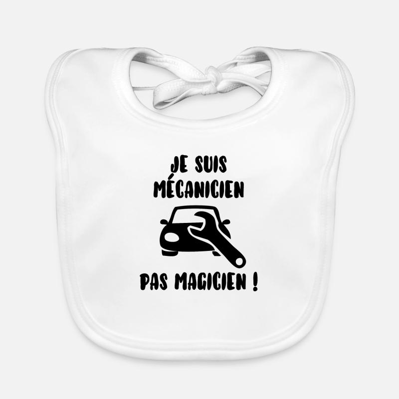 Mécanicien pas magicien Bavoir bio Bébé