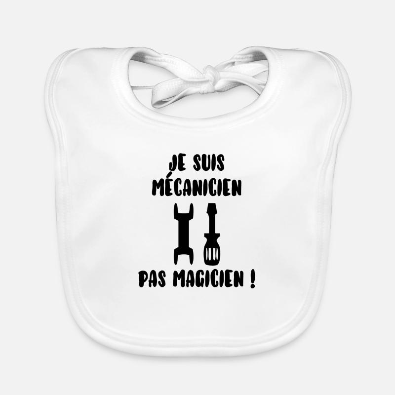 Mécanicien pas magicien Bavoir bio Bébé