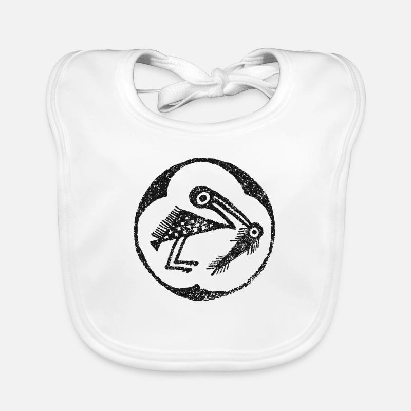 Grey heron Organic Baby Bibs