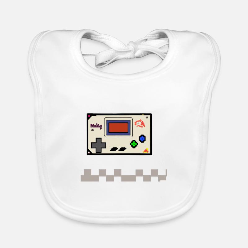 Retro Gaming - Baby Bio-Lätzchen - Weiß