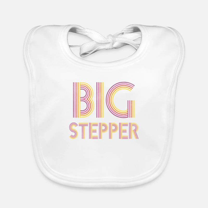 GRAND STEPPER - Bavoir bio Bébé - blanc