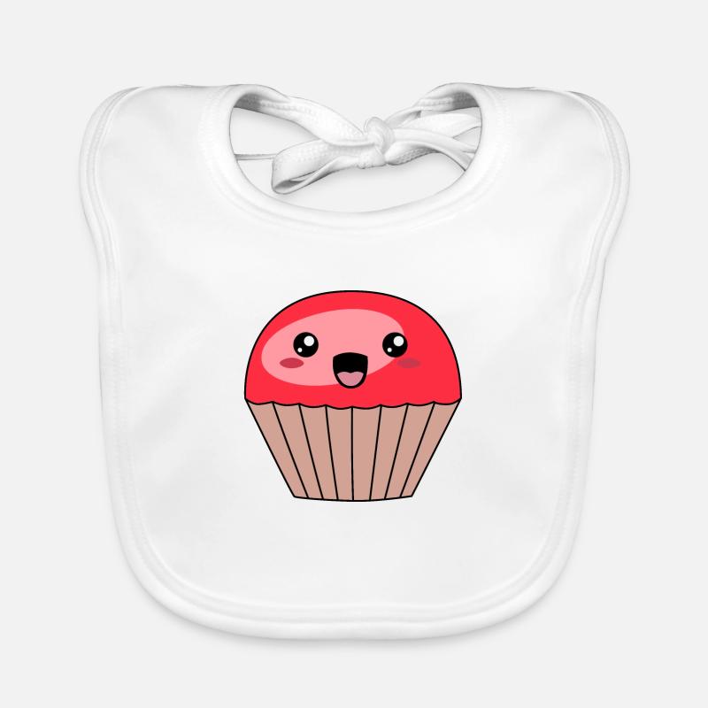 süßer roter Muffin Baby Bio-Lätzchen