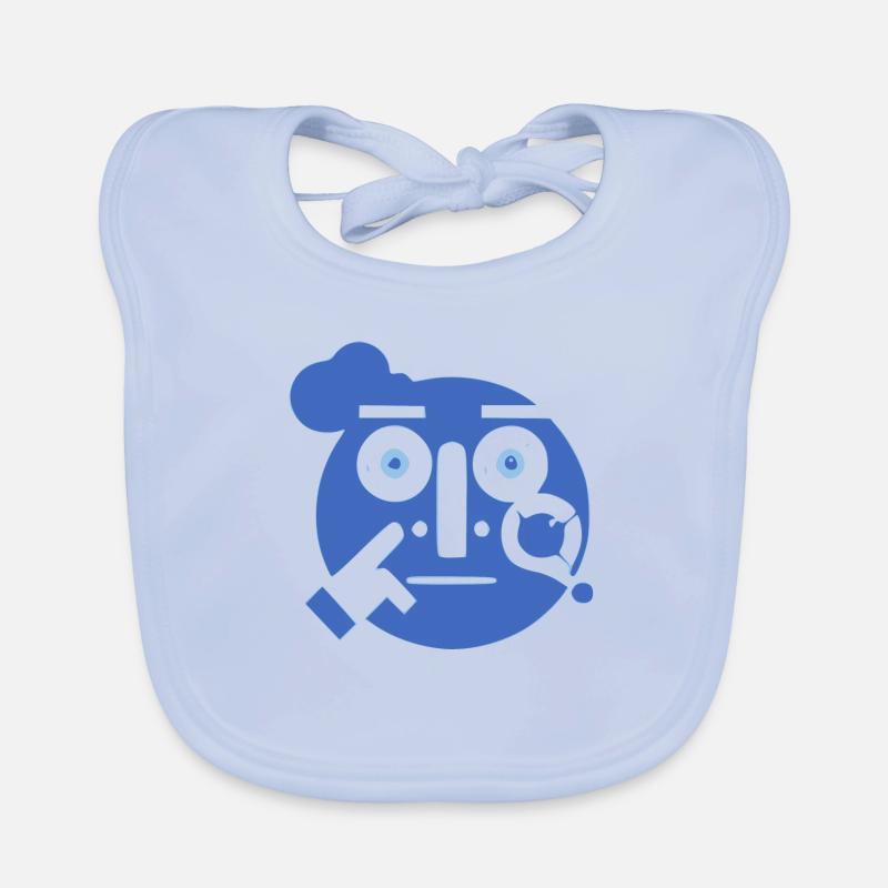 Me with a blue face Organic Baby Bibs