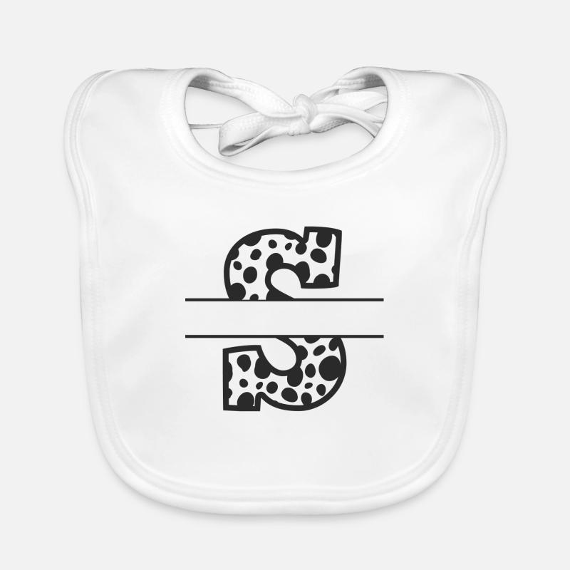 Personalized cow pattern letters Organic Baby Bibs