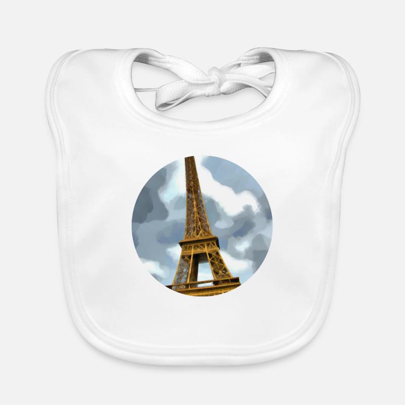 Eiffel tower Organic Baby Bibs