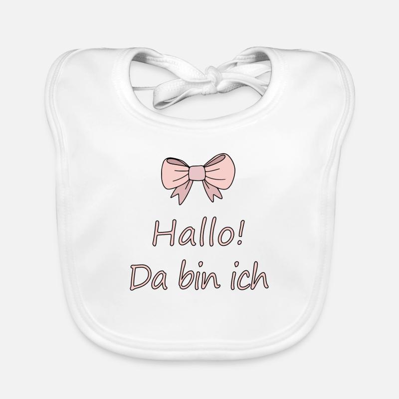 Hallo Mädchen Geburt Baby Bio-Lätzchen