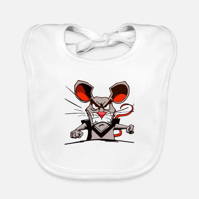 Kiké the grumpy rat Organic Baby Bibs