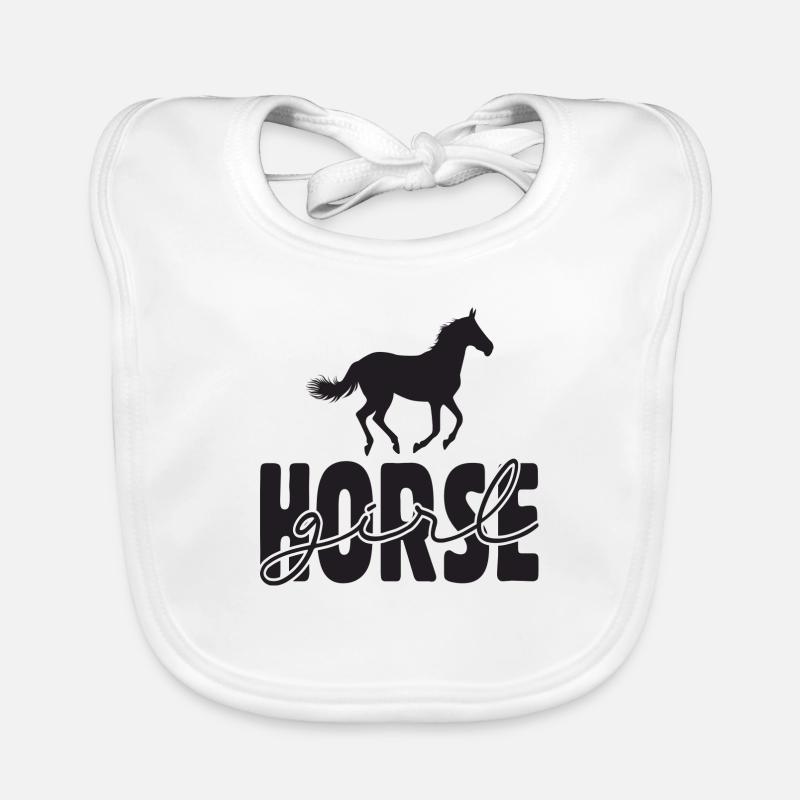 Fille à cheval Bavoir bio Bébé