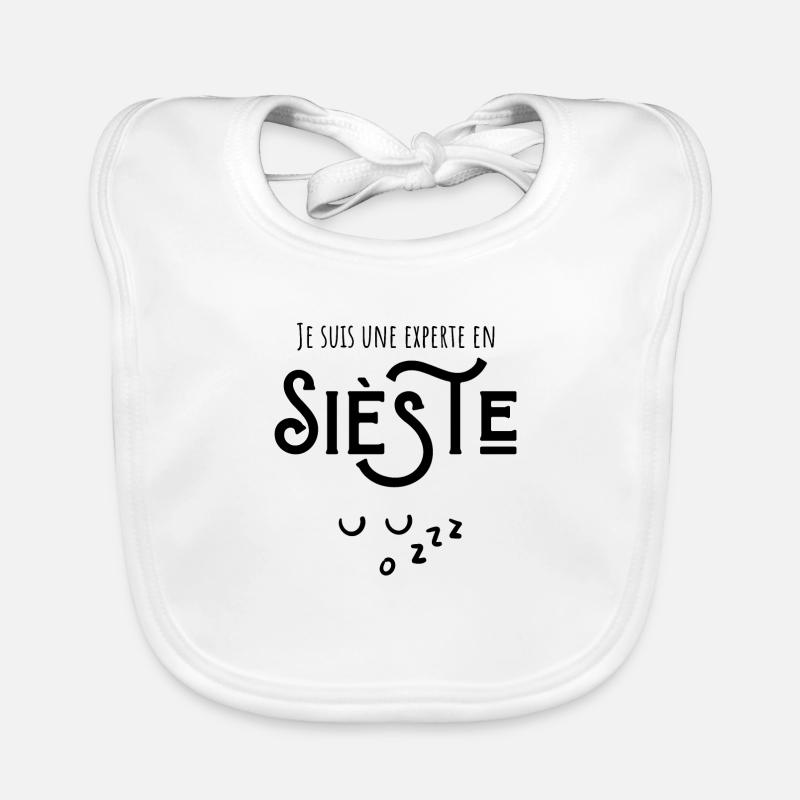 Je suis une experte en sièste Bavoir bio Bébé