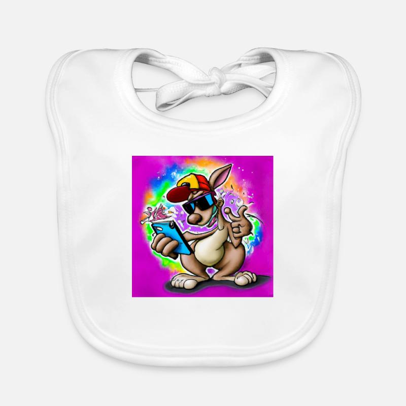 Kangaroo makes Selfie V3 gift Organic Baby Bibs