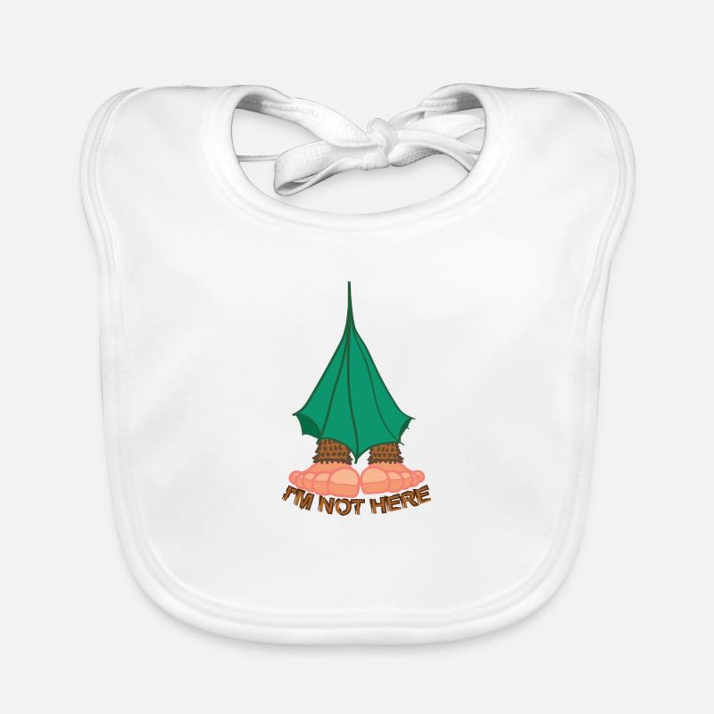 I M NOT HERE Organic Baby Bibs