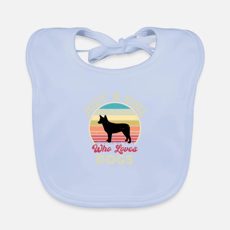 Australian Stumpy Tail Cattle Dog Silhouette Baby Bio-Lätzchen