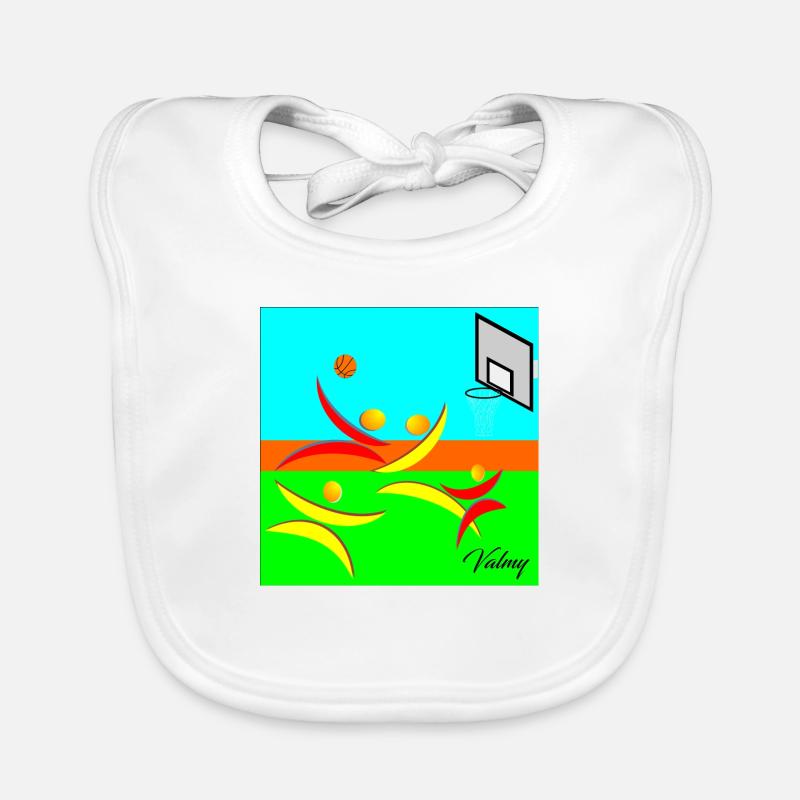 jeu de Basket - Bavoir bio Bébé - blanc