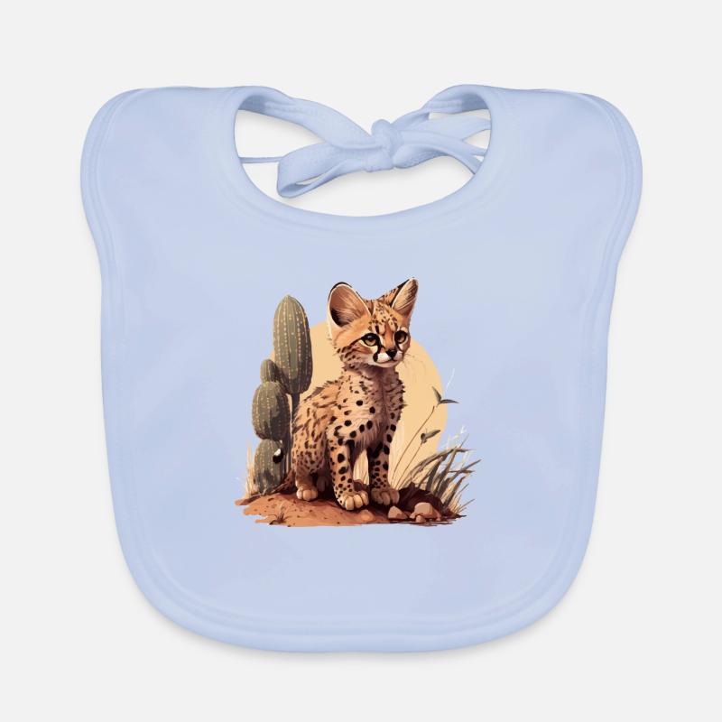 The wild kitten Organic Baby Bibs