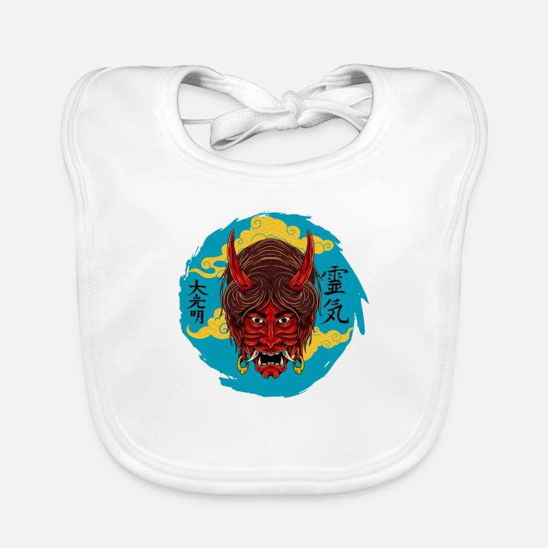 Le diable la nuit - Bavoir bio Bébé - blanc