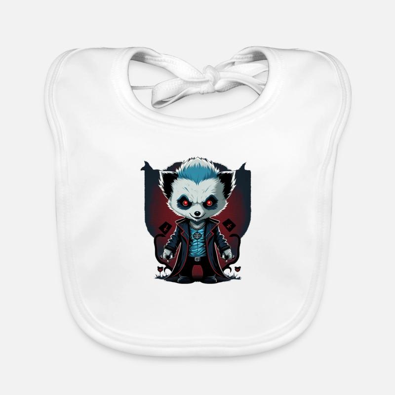Panda vampire - Bavoir bio Bébé - blanc
