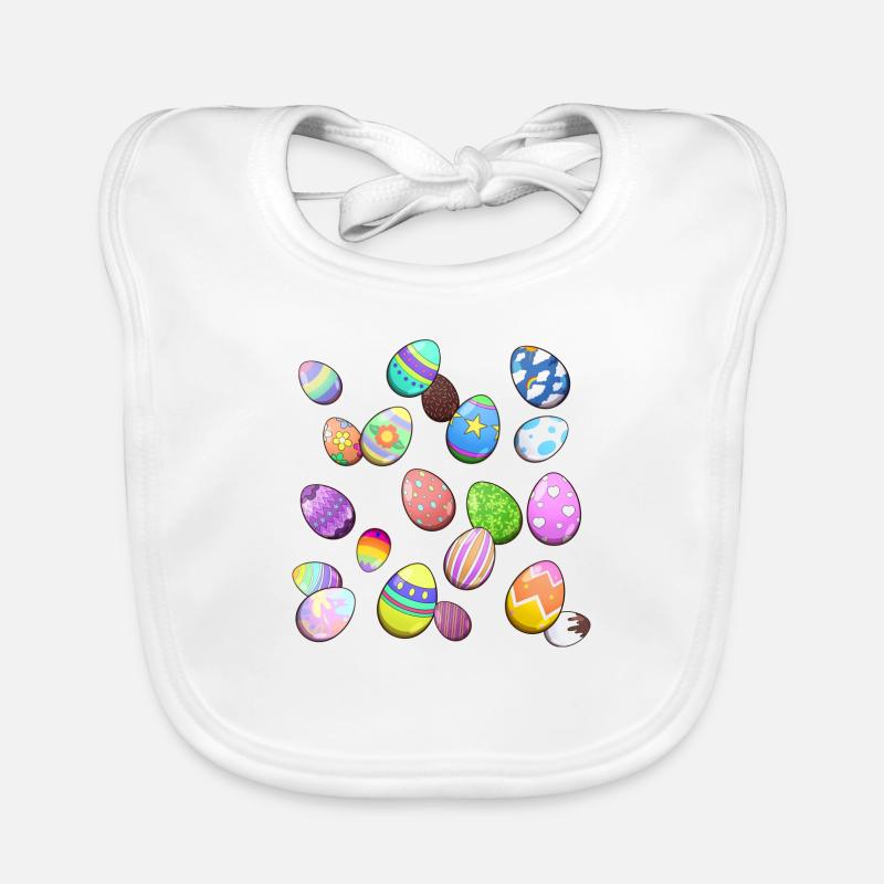 Easter Eggs Muster Baby Bio-Lätzchen