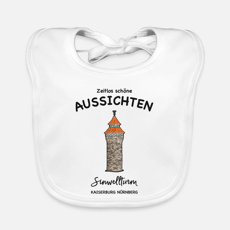 Nuremberg Imperial Castle Sinwell Tower, Beautiful Views Organic Baby Bibs