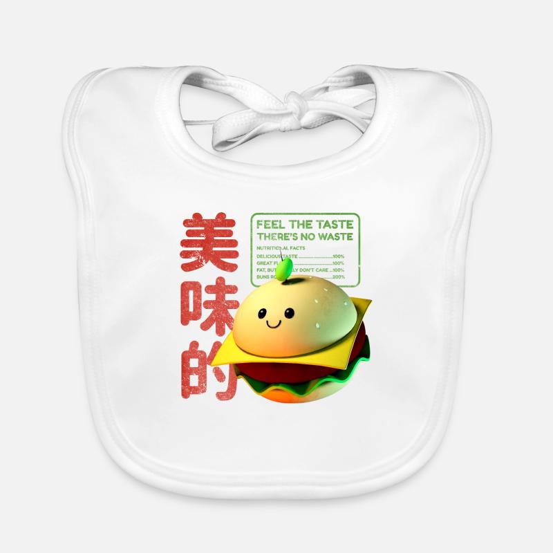 3D-Hamburger-Figur Baby Bio-Lätzchen