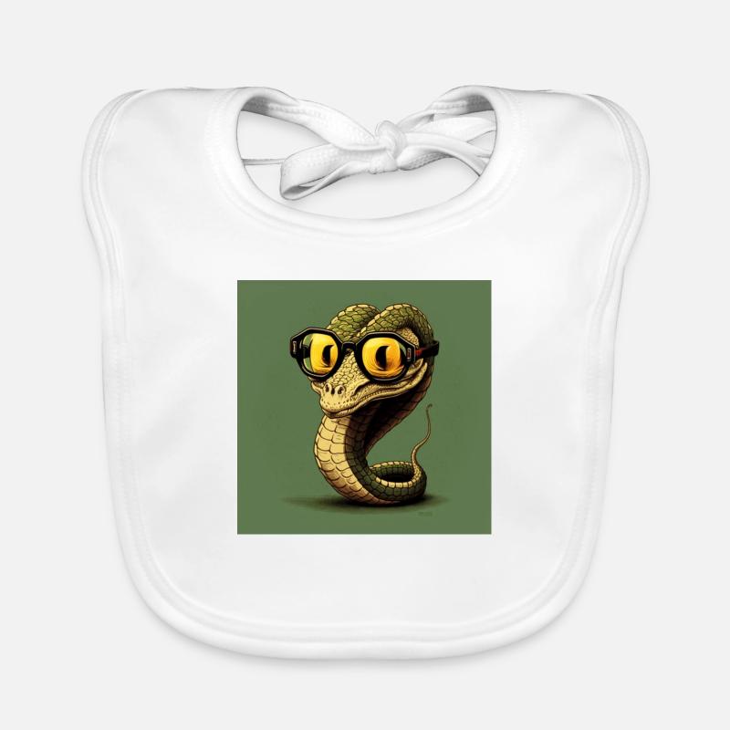 Le serpent du spectacle rétro Bavoir bio Bébé