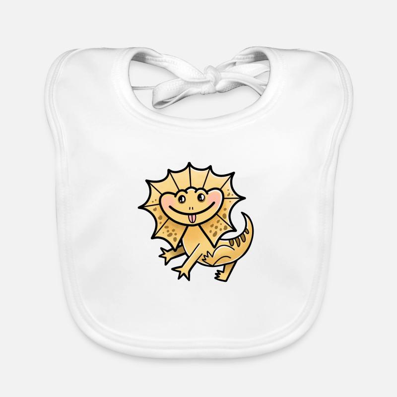 Frilly Necked Lizard Organic Baby Bibs