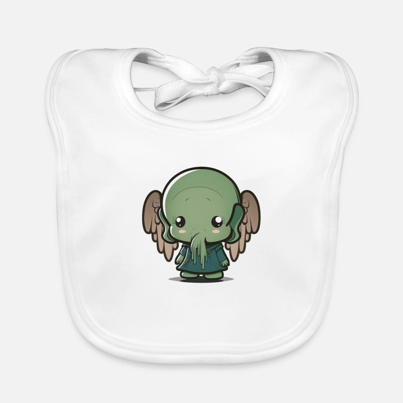 Mignon bébé cthulhu - Bavoir bio Bébé - blanc